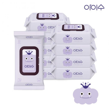 아이수 크라운 몬스터 유아 물티슈 캡형 70매 10개